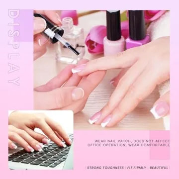 AORAEM White French Nail Tips 120 PCS for Women