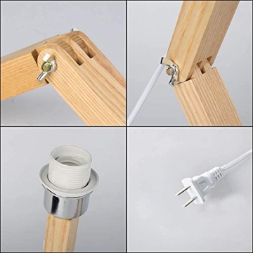 ELINKUME Cute Desk Lamp - Unique Wooden Robot Design