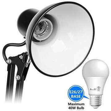 AmeriTop Adjustable Metal Desk Lamp - Durable & Chic