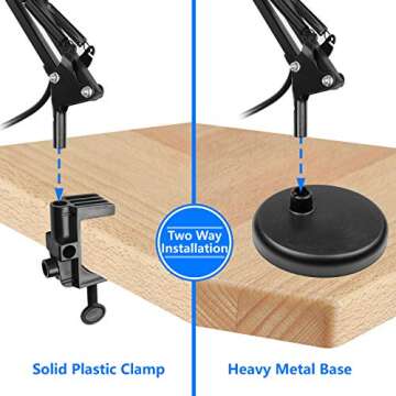 AmeriTop Adjustable Metal Desk Lamp - Durable & Chic