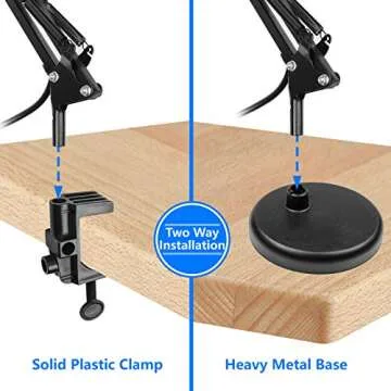 AmeriTop Adjustable Metal Desk Lamp - Durable & Chic