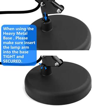 AmeriTop Adjustable Metal Desk Lamp - Durable & Chic