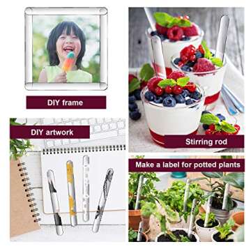 Geiserailie Reusable Acrylic Cakesicle Sticks 80 Pcs