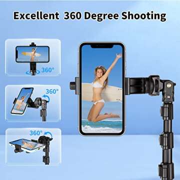 Selfie Stick Tripod & Cell Phone Tripod - All in One Solution for Everyone