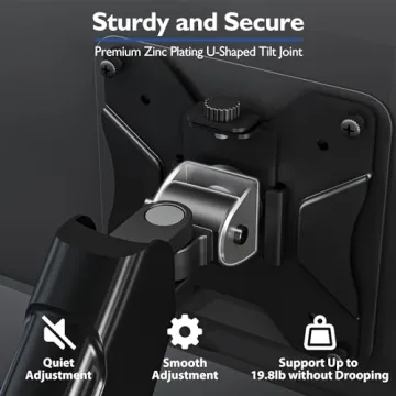 BONTEC Adjustable Monitor Desk Mount for 13 to 34 Inch Screens