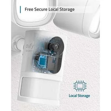 eufy Security Floodlight Camera, 1080p, No Monthly Fees, 2500 Lumens, Weatherproof, Built-in AI, 2021, Non-Stop Power (Existing Outdoor Wiring and Weatherproof Junction Box Required)