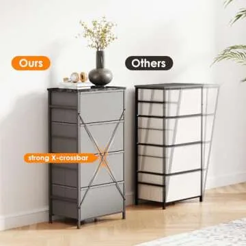 Stylish ROMOON Dresser with 4 Drawers for Small Spaces