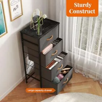 Stylish ROMOON Dresser with 4 Drawers for Small Spaces