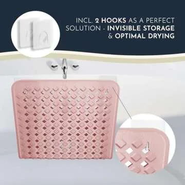Homerella Non-Slip Bathtub and Shower Mat for All