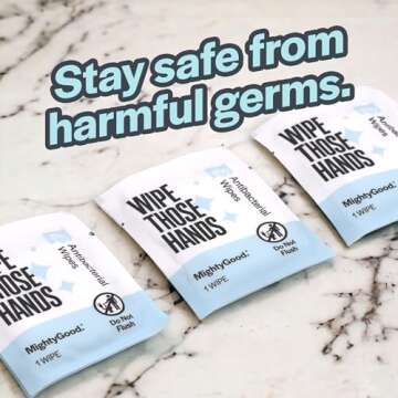 MightyGood 30-count Antibacterial Wipes - Travel Friendly
