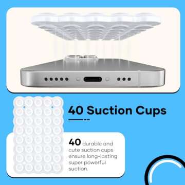 Silicone Suction Cup Phone Mount for iPhone & Android