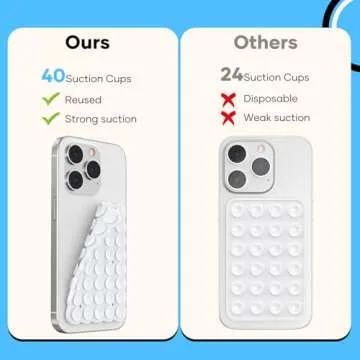 Silicone Suction Cup Phone Mount for iPhone & Android