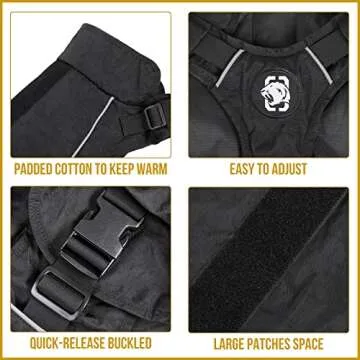OneTigris Waterproof Reflective Dog Jacket for Winter Wear