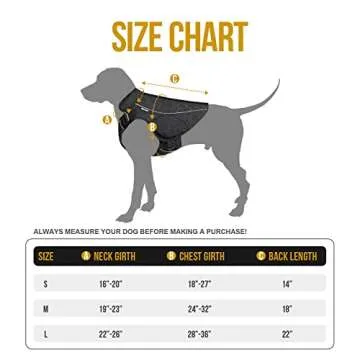 OneTigris Waterproof Reflective Dog Jacket for Winter Wear