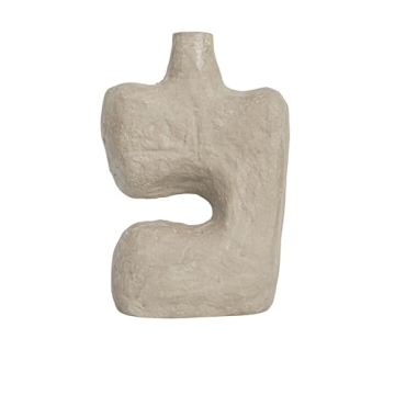 Bloomingville Grey Paper Mache Vase for Modern Decor