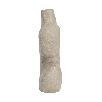 Bloomingville Grey Paper Mache Vase for Modern Decor