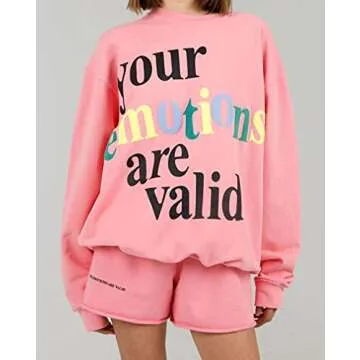 The Mayfair Group Women's Your Emotions Are Valid Soft Crewneck Sweatshirt (One Size Petite)
