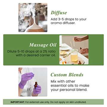 Rosemary Essential Oil 4 Fl Oz - 100% Pure for Aromatherapy