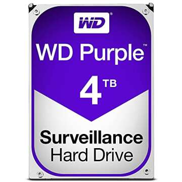 WD Purple 4TB Surveillance Hard Drive for Security Systems