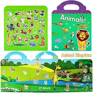 Reusable Sticker Books for Kids - Educational & Fun