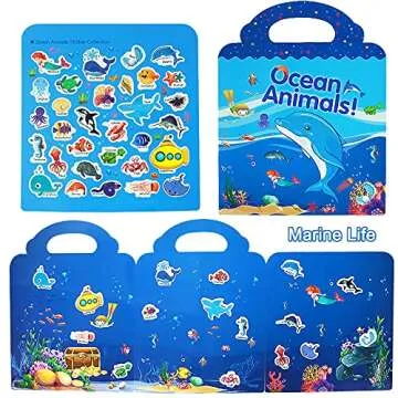 Reusable Sticker Books for Kids - Educational & Fun