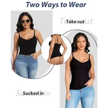 SHAPERIN Women's Tummy Control Shapewear Bodysuit