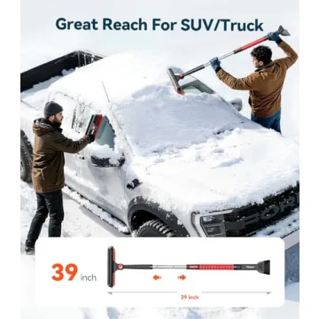 TrySpace Extendable Snow Brush and Ice Scraper Tool