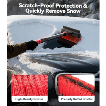 TrySpace Extendable Snow Brush and Ice Scraper Tool