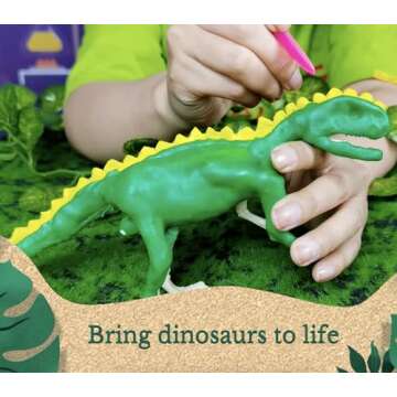 The Ultimate Dinosaur Activity Toy with Slime, Paint, and DIY Soap Making Set. Fun Education Science...