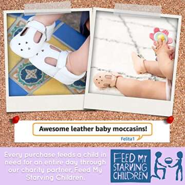 BirdRock Baby Mary Jane Moccasins - Genuine Leather Soft Sole Baby Girl Shoes for Newborns, Infants,...