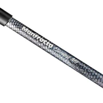 Manfrotto Element MII MKELMII4BK-BH, Lightweight Aluminium Travel Camera Tripod, with Carry Bag, Arca-Compatible Ball Head, 4-Section Legs, Twist Locks, Load up 8kg, for Mirrorless, DSLR,Black