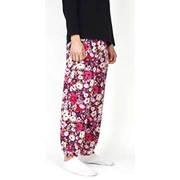 Women Premium Sleeping Pajamas Pants, Hippie Drawstring Pants, Unisex Sleeping Pants (RED2)