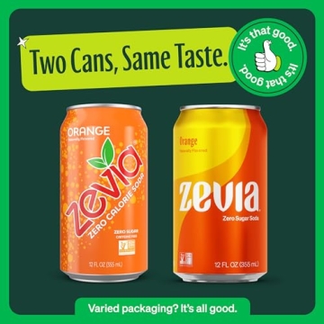 Zevia Zero Sugar Rainbow Soda Variety Pack 24 Cans