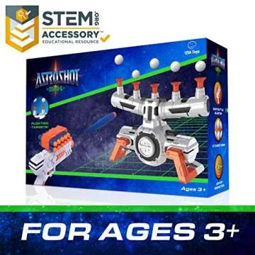 USA Toyz Astroshot Zero G Shooting Games - Nerf Compatible Toy Gun Electronic Hovering Ball Target Shooting Game with 1 Foam Blaster Toy Gun, 10 Floating Ball Targets, 12 Foam Darts, 1 Dart Holder