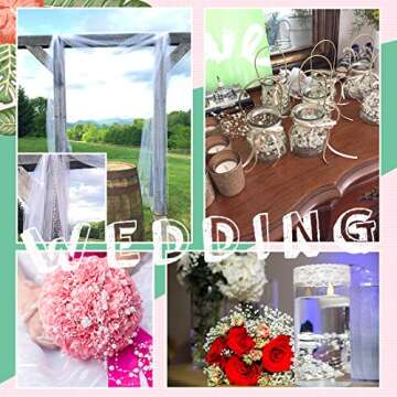 Hilitchi 200Feet Roll Ivory Pearl String Party Garland Wedding Centerpieces Bridal Bouquet Crafts Decoration (Pearl)