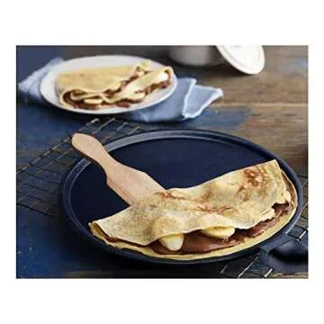 S·KITCHN Crepe Pan Nonstick Dosa Pan, Tawa Pan for Roti Indian, Non-Stick Pancake Griddle Compatible with Induction Cooktop, Comal for Tortillas, Griddle Pan for Stove Top - 11IN