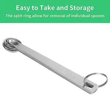 5PCS Small Measuring Spoons Set - Cuttte Stainless Steel Tiny Measuring Spoons for Cooking Baking, 1/4 1/8 1/16 1/32 1/64 tsp, Teaspoon Minispoon for Powders, Spices