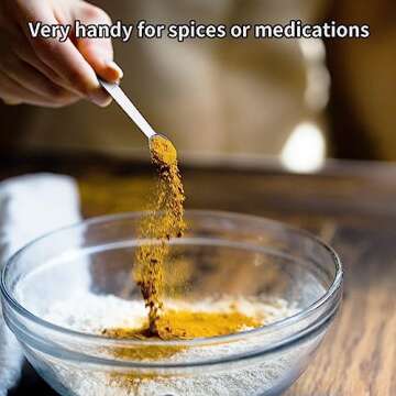 5PCS Small Measuring Spoons Set - Cuttte Stainless Steel Tiny Measuring Spoons for Cooking Baking, 1/4 1/8 1/16 1/32 1/64 tsp, Teaspoon Minispoon for Powders, Spices