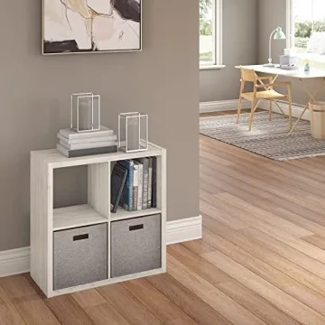 ClosetMaid Decorative 4-Cube Organizer in Bleached Walnut