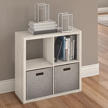 ClosetMaid Decorative 4-Cube Organizer in Bleached Walnut