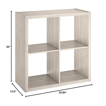 ClosetMaid Decorative 4-Cube Organizer in Bleached Walnut