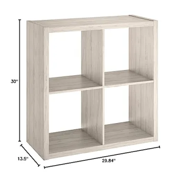 ClosetMaid Decorative 4-Cube Organizer in Bleached Walnut