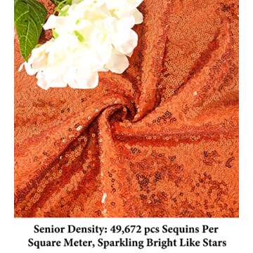 Coral Sequin Fabric for DIY Projects and Dressmaking