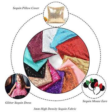 Coral Sequin Fabric for DIY Projects and Dressmaking