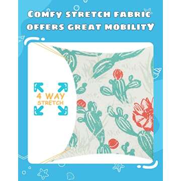 maamgic Boys Swim Trunks Stretch Quick Dry Swim Shorts Kids Bathing Suits Toddler Boy Swimsuit Swimwear Cactus Green 4T