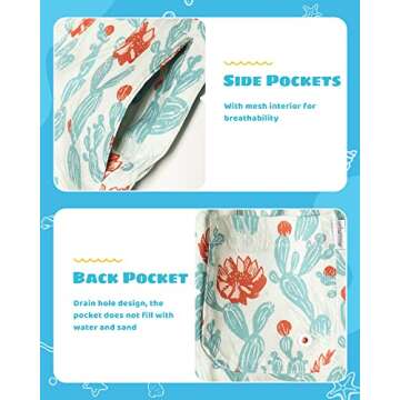 maamgic Boys Swim Trunks Stretch Quick Dry Swim Shorts Kids Bathing Suits Toddler Boy Swimsuit Swimwear Cactus Green 4T