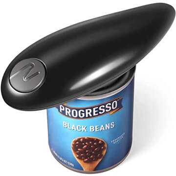 Electric Can Opener, One-Touch Switch Can Opener, Safe Smooth No Sharp Edges Can Opener for Almost S...