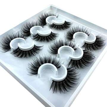 Fluffy False Eyelashes - 6 Pairs Natural 3D Lashes