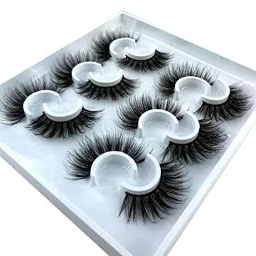 Fluffy False Eyelashes - 6 Pairs Natural 3D Lashes