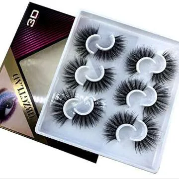 Fluffy False Eyelashes - 6 Pairs Natural 3D Lashes